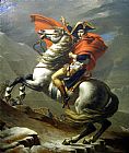 Napoleon Canvas Paintings - Napoleon at the St. Bernard Pass